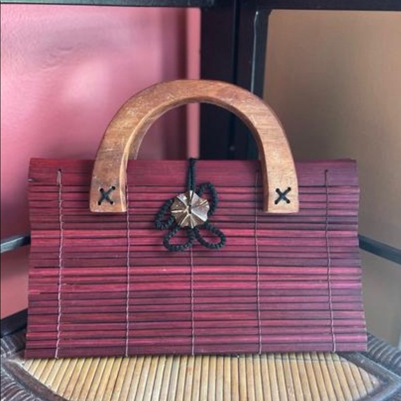 ‼️SOLD‼️Wooden collapsible handbag - Picture 4 of 5